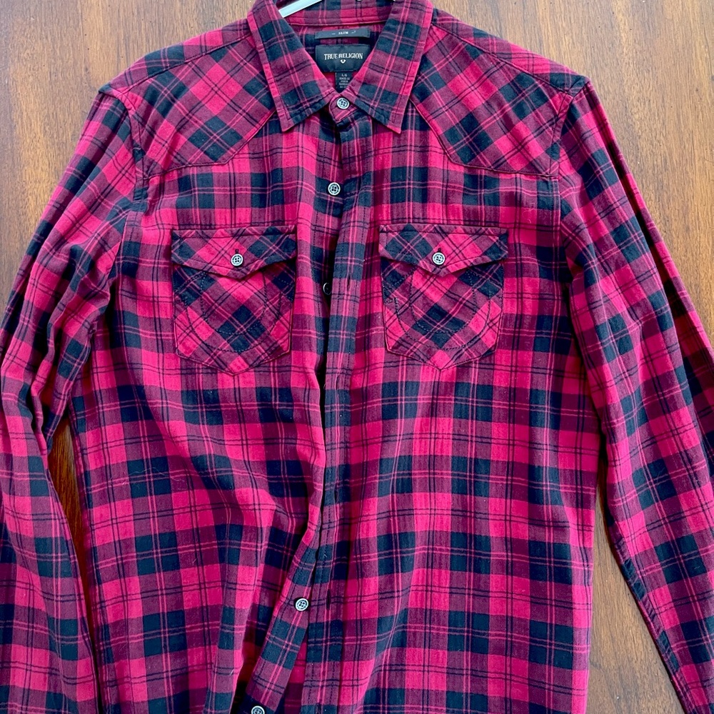 True Religion Flannel Button Down